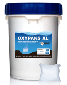 OxyPaks-XL is a granular oxygen source for lagoons and ponds with a deep muck layer